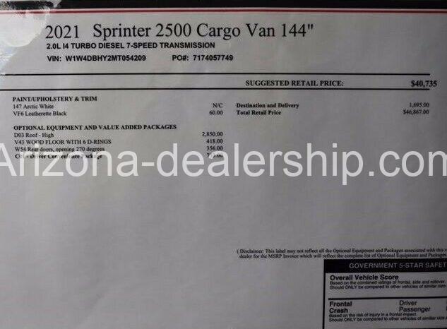 2021 Mercedes-Benz Sprinter 2500 Standard Roof full