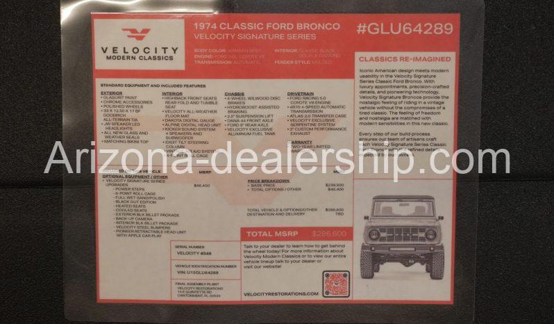 1974 Ford Bronco Velocity Modern Classics full