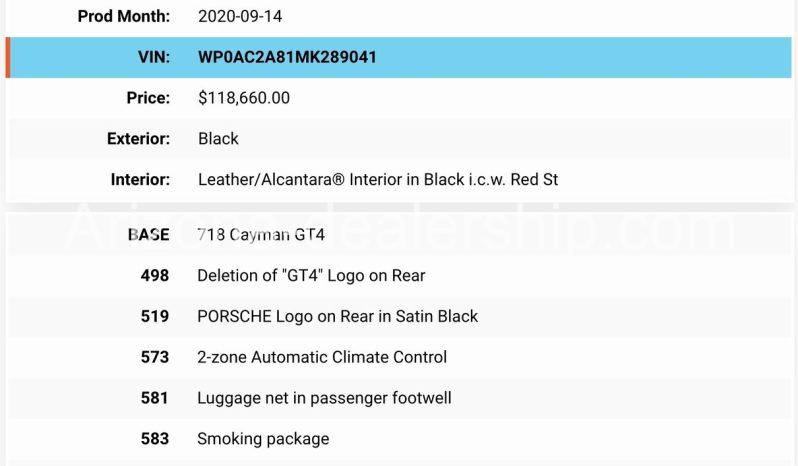 2021 Porsche 718 GT4 full